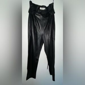 Amanda Uprichard Tessi Faux Leather Paperbag  too belted High Waist Pant Size XS
